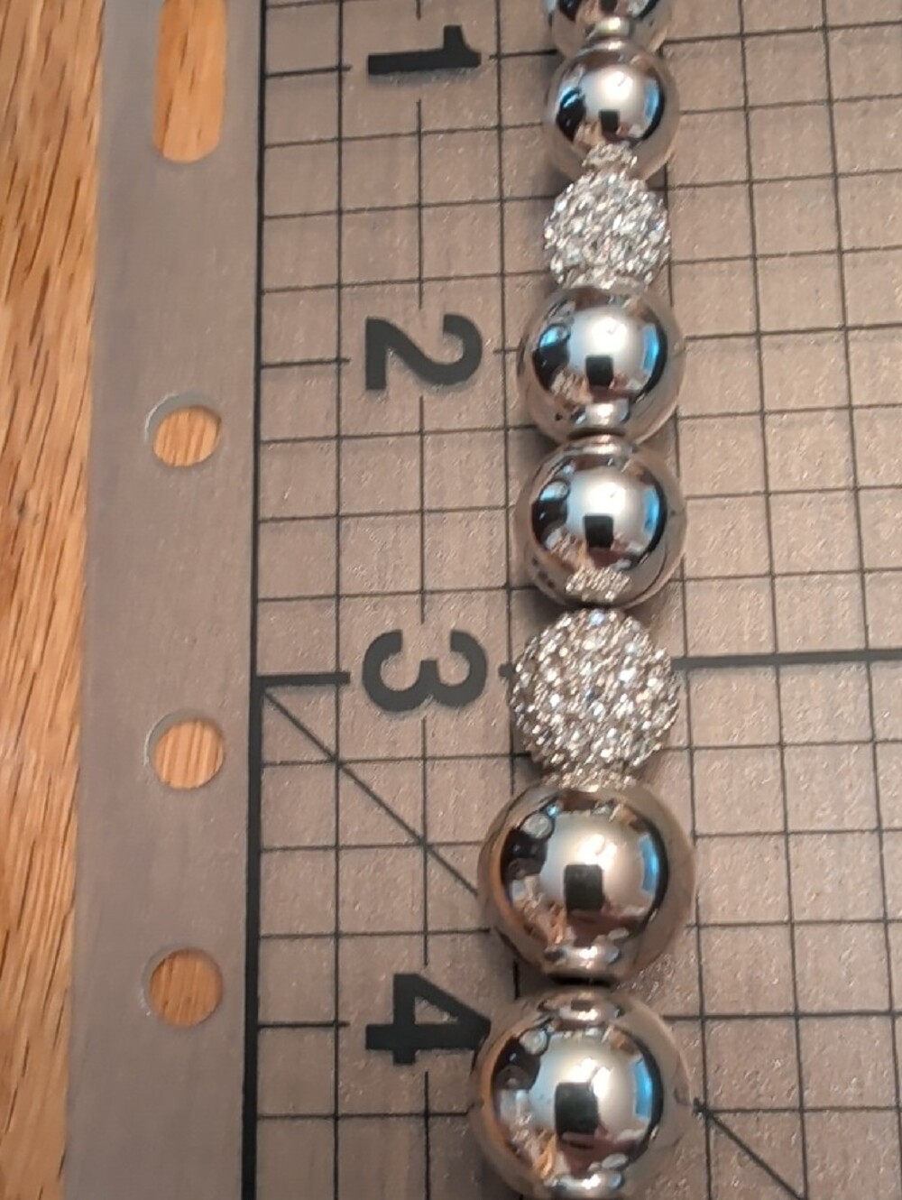 Ralph Lauren Vintage Silver-Tone Pavé & Polished Bead Bracelet - Picture 8 of 10